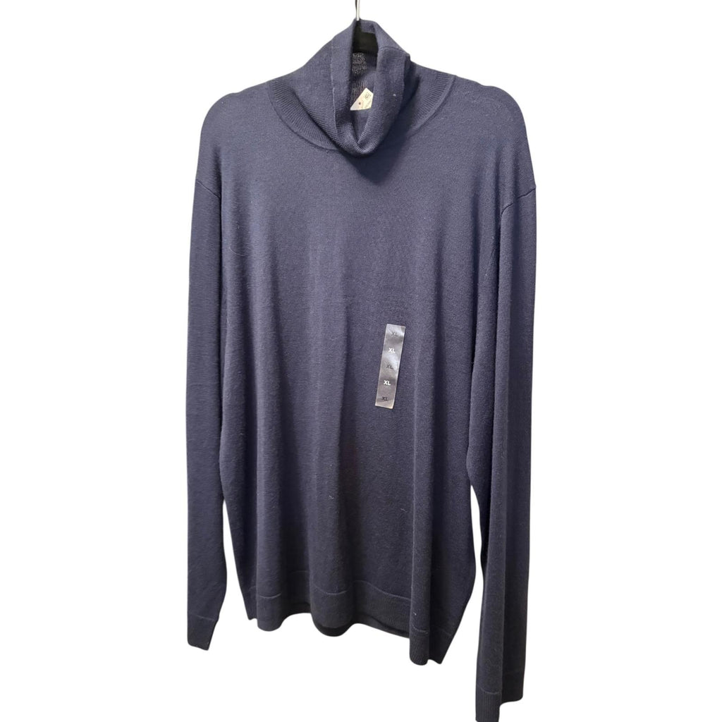 Alfani Men's Merino Wool Blend Navy Sweater XL