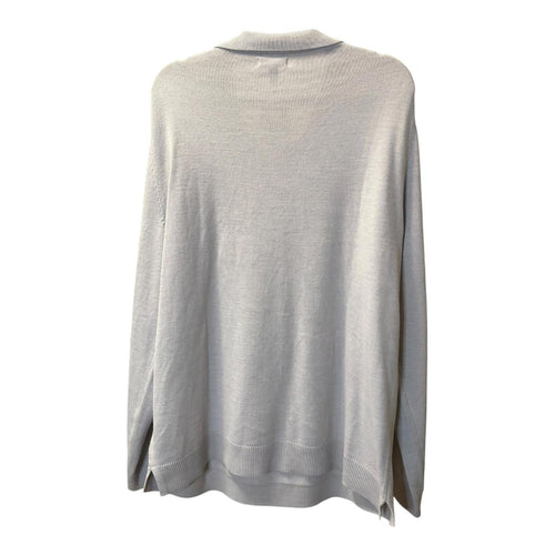 Alfani Men's XL Merino Wool Blend Light Gray Sweater Polo