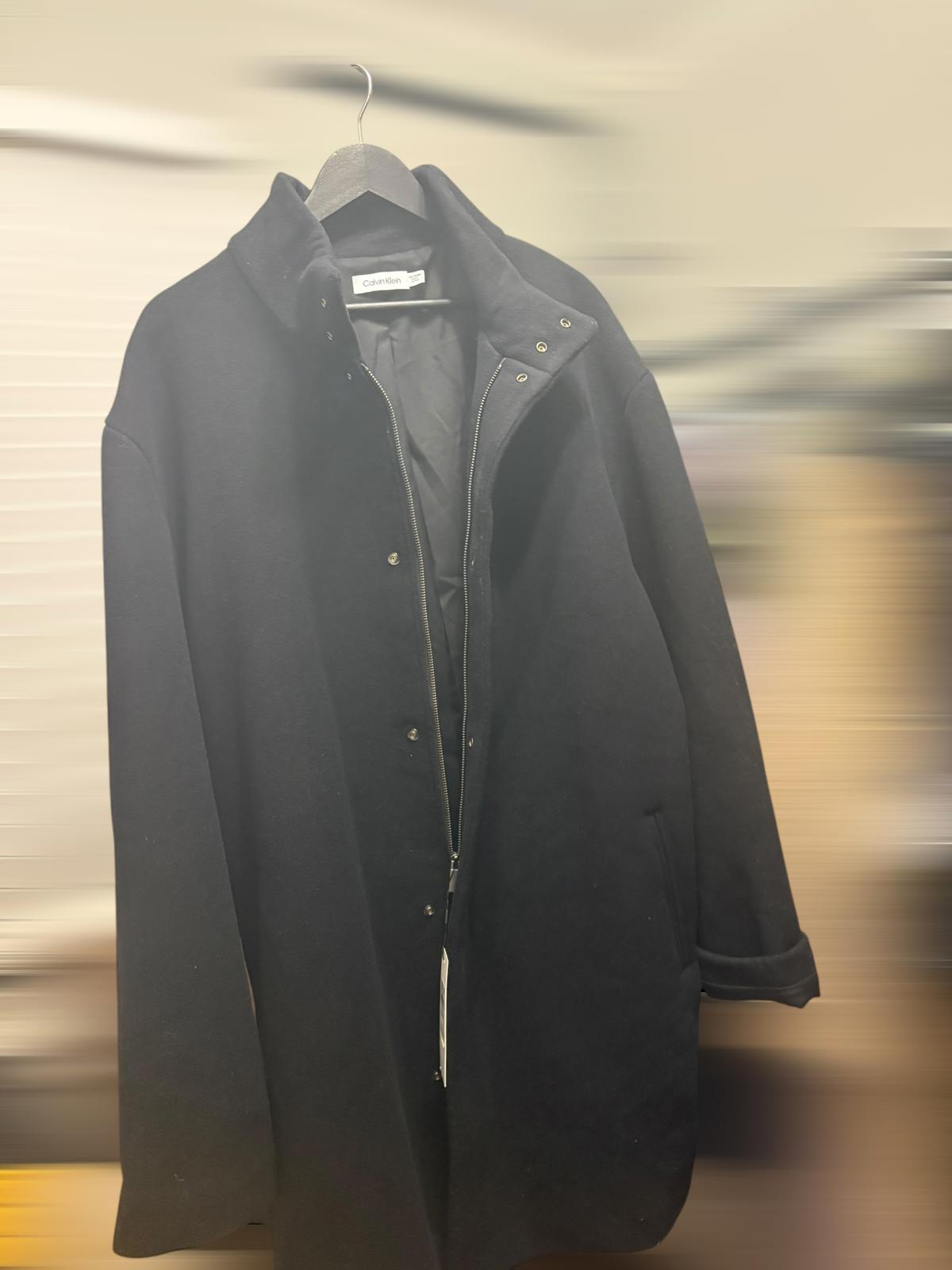Calvin Klein Mayden Overcoat Black Beauty Size 2XL